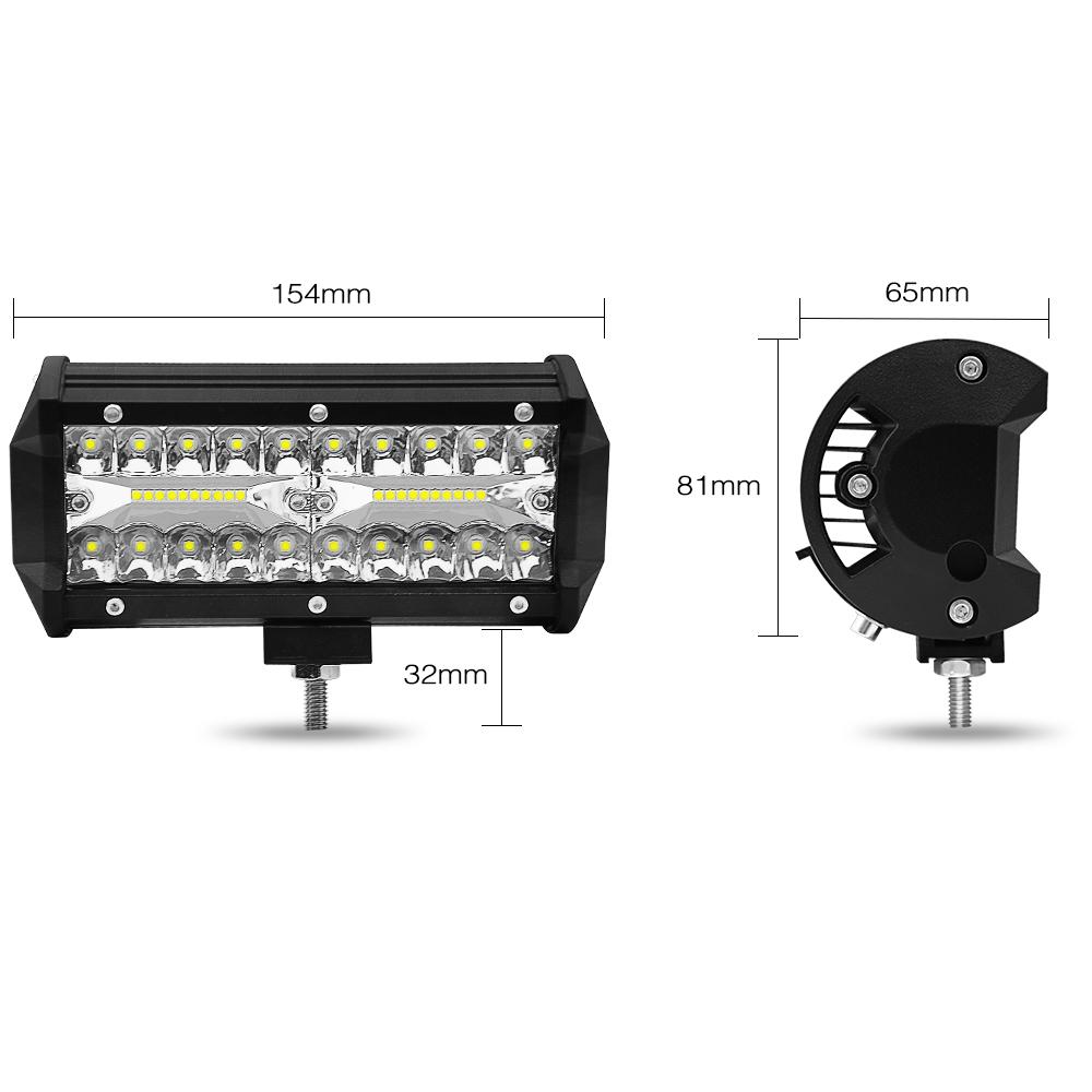 Inch 120W Combo Led Light Bars Spot Flood Beam 4x4 Spot 12V 24V 4WD Barra LED Headlight For Auto Boats SUV ATV iLight.