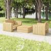 VidaXL Garden Lounge Set 3 Pcs Patio Furniture Terrace Furniture Set Garden Furniture Outdoor Furniture Wood 3096638