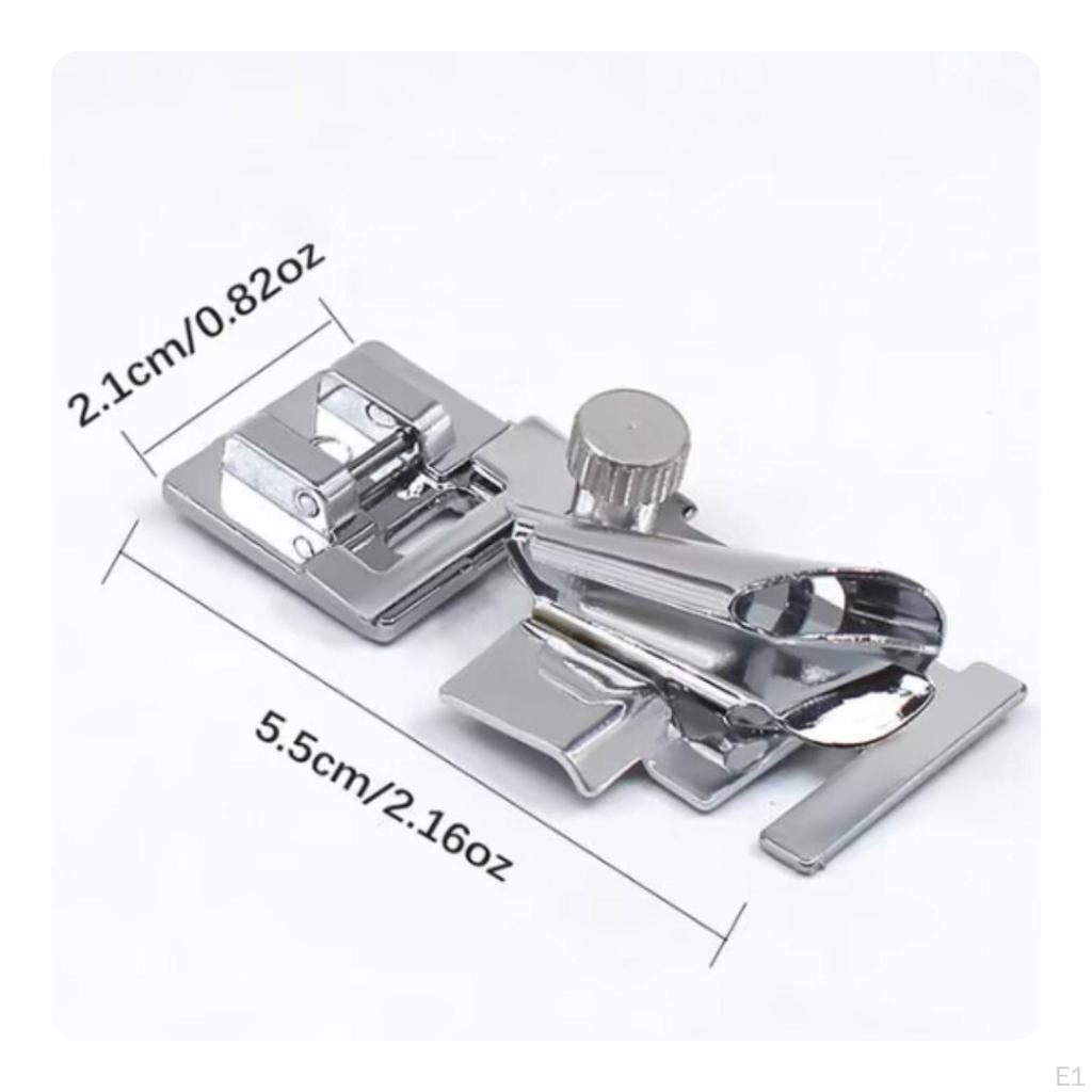 Edging Presser Metal Attachment Bias Tape Binder Foot Compatible for Hobbyists,