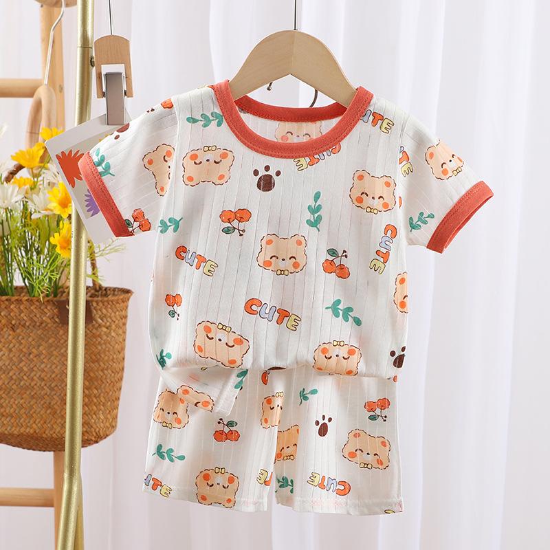 2026 Summer Children's Short Sleeved Shorts Cotton Set