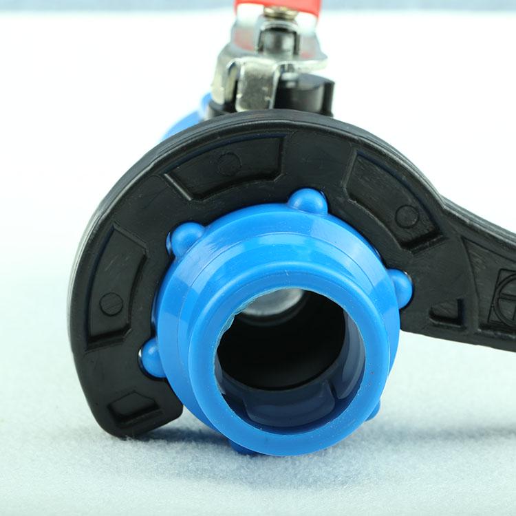 PE Quick Connect Pipe Fittings: Lock Nut Wrench, Tee, Straight, Elbow, Sizes 25-63