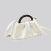 Solid Color Women's Bag 2025 Summer New Cloud Bag Fashionable Soft Surface Handbag Simple Foreign Style Shoulder Oblique Span Bag