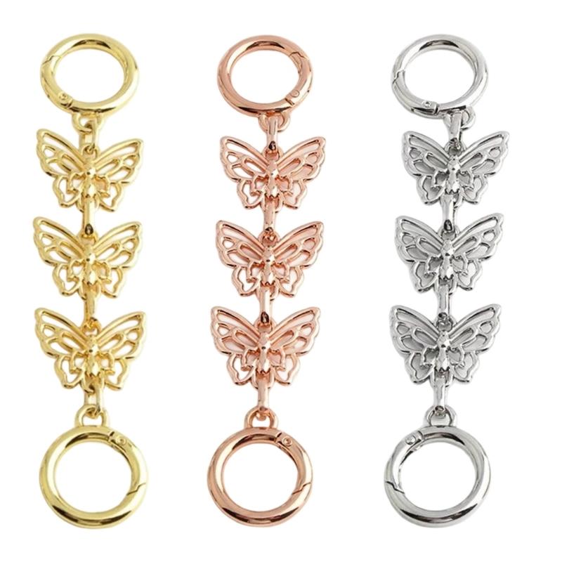 Catena Estensore con Chiusura a Moschettone in Lega Regolabile a Forma di Farfalla per Collana Braccialetto Personalizzabile Lunghezza Accessorio Gioiello