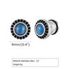 Natural Stone Studs Earrings for Men Women, Stainless Steel Hypoallergenic Small Round Earrings,Unisex Vintage Boho Jewelry Gift