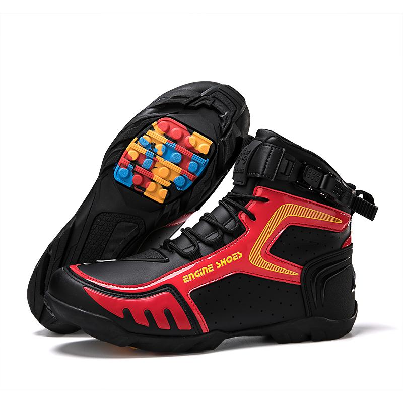 Unisex Motorcycle Boots Large Size Anti-Slip Anti-Collision Protective Riding Sports Shoes for Men Outdoor