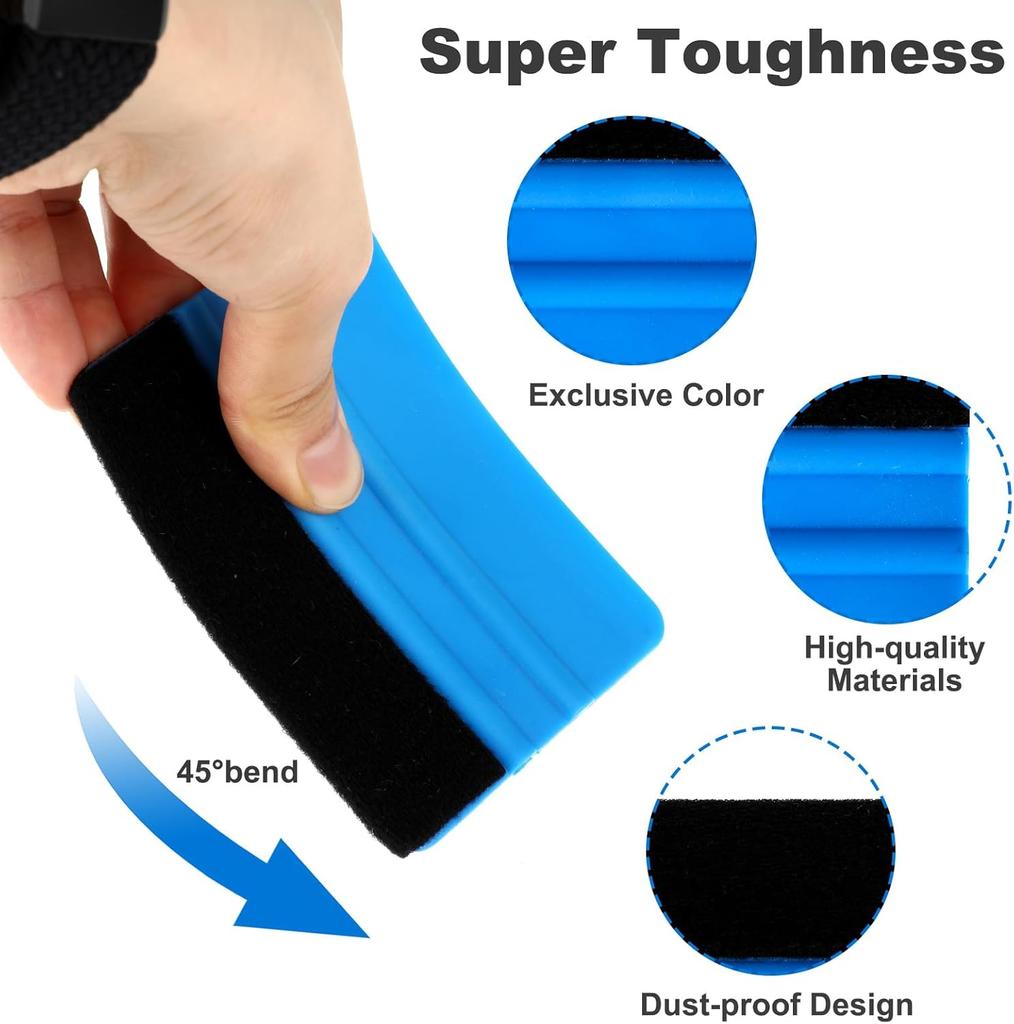 Upgraded Squeegee Smoothing Tools Car Vinyl Wrap Soft Felt Edge Vinyl Squeegee Scratch Free Scraper Decal Applicator 3-20Pcs