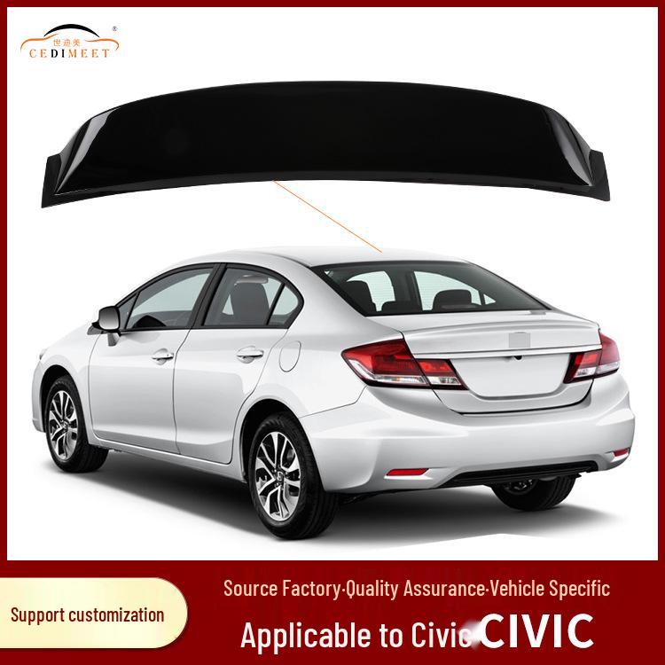 Акриловый задний оконный солнцезащитный козырек-крыло для Honda Civic Contact for Bulk Discount чёрный