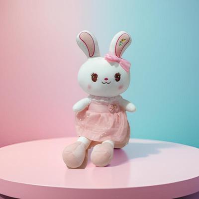 Seven-Color Skirt White Rabbit Plush Toy - Cute Doll Gift