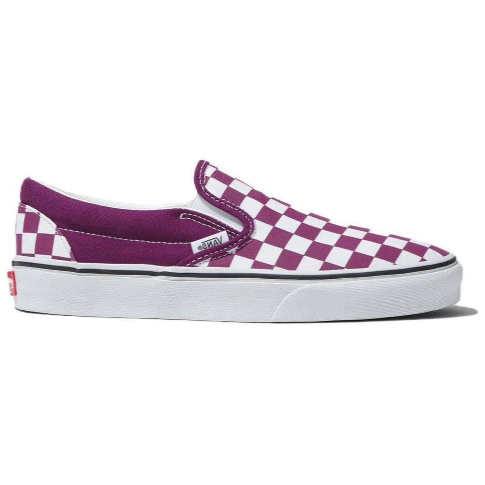 Vans Classic Slip-On Fashion Durable Low-Top Skate Shoes Unisex Sneakers Purple White VN000BVZDRV