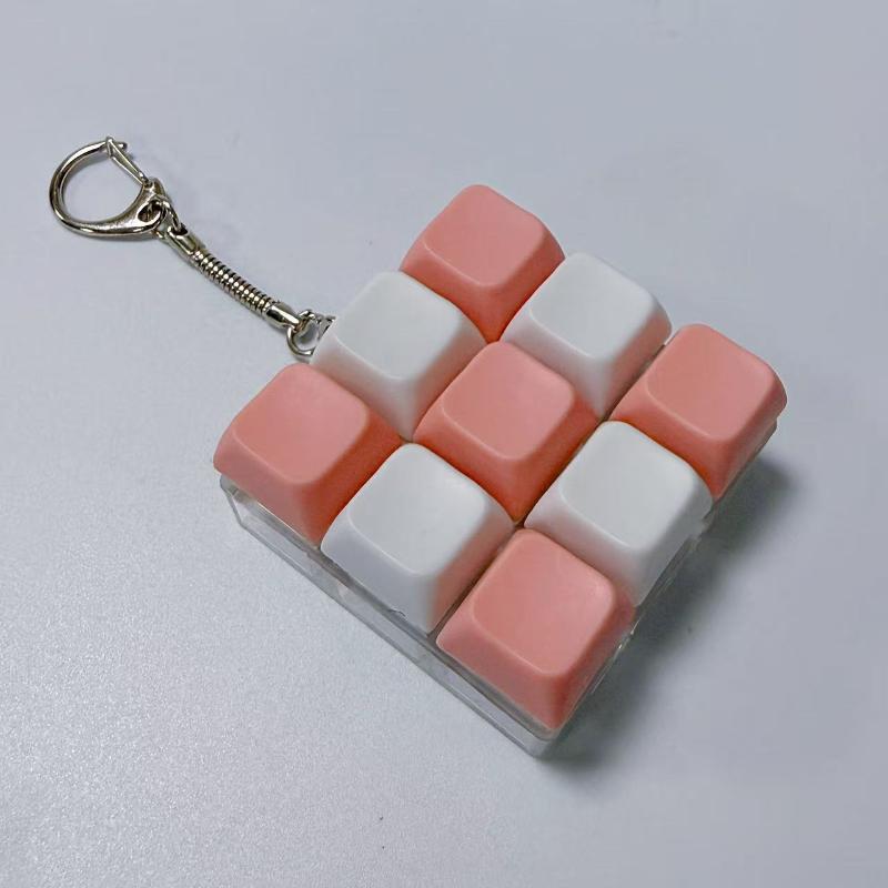 Nová klíčenka Fidget DIY Klávesnice Fidget Klíčenka Klíče Tlačítko Úleva od stresu Prst Klávesnice Krytka 9Klíčů Zkrácení času Klikací hračka