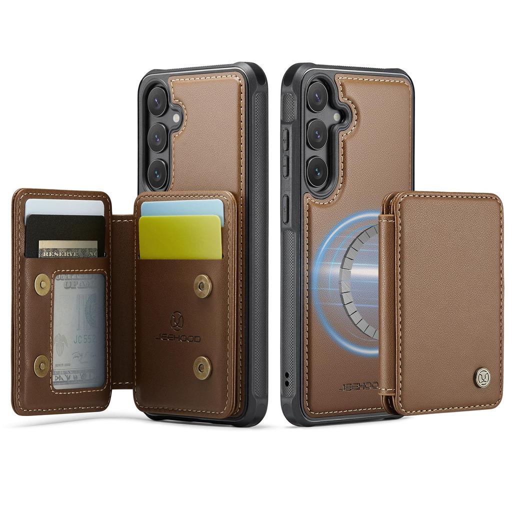 JEEHOOD-J05 per Samsung Galaxy S26 Ultra S25 S24 Plus FE Portafoglio Flip 2-in-1 Separabile Rimovibile Custodia in Pelle PU Premium Porta Carte Copertura Posteriore per Telefono