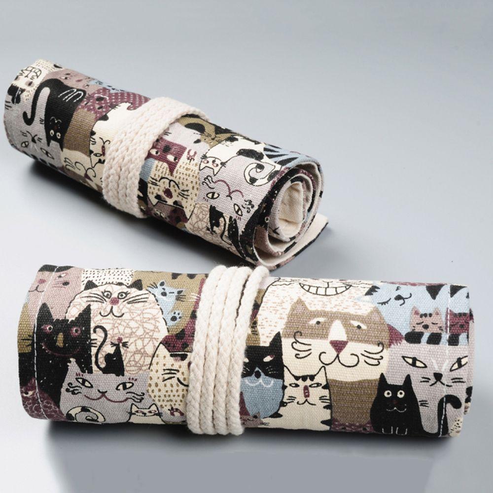 Makeup Brush Holder Roll up Pen Holder Case Colored Pencil Cases Pen Bag Pencil Wrap Pencilcase