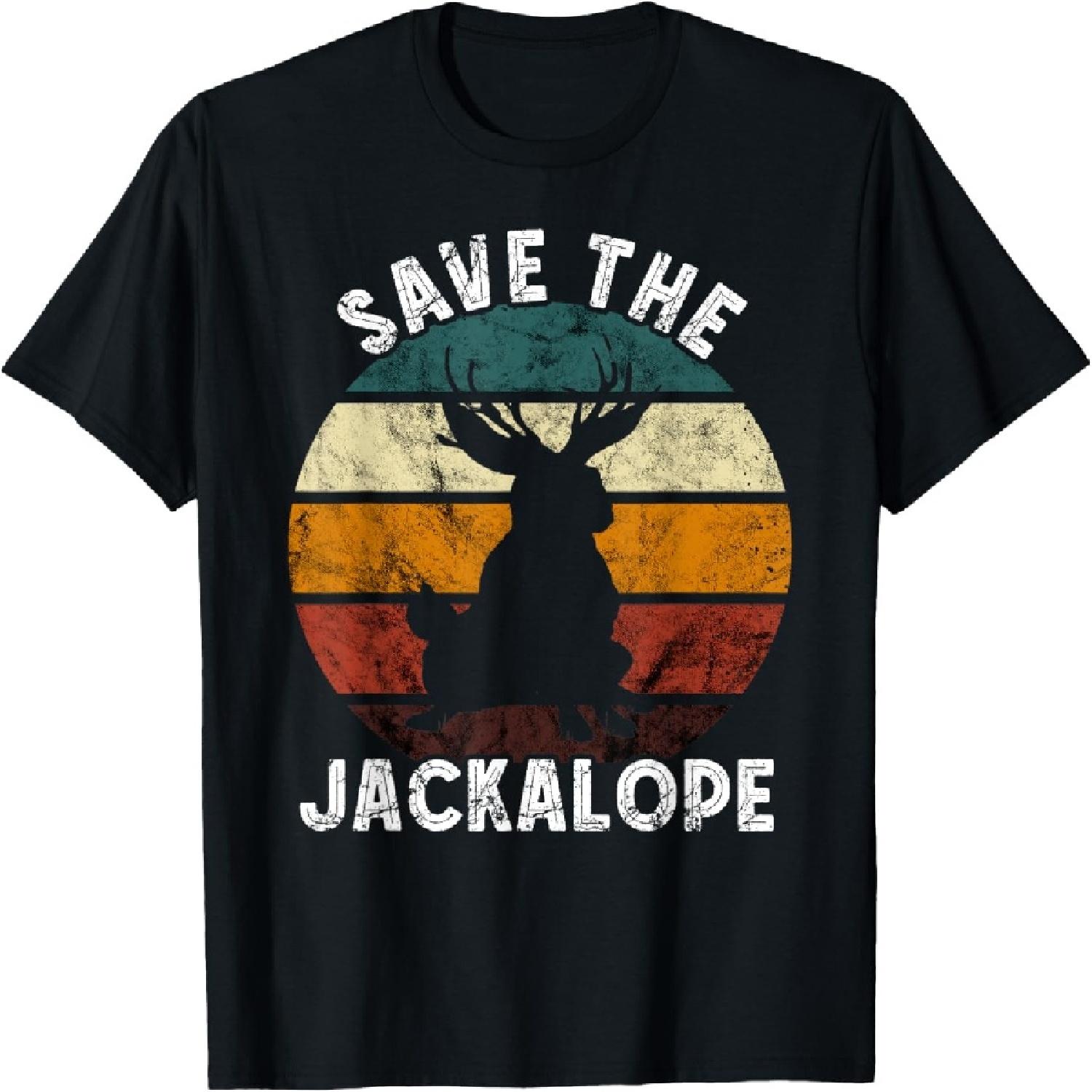 Save The Jackalope Retro Cryptid Rabbit Cryptozoology T-Shirt XXXXXL разноцветный