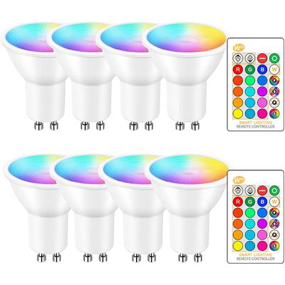 5W LED RGBW Bulb LED Spot Light 16 Colour Changing Remote Control GU10 MR16 RGB