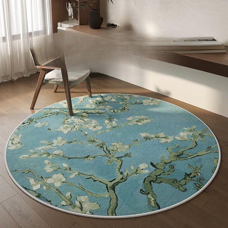 New Chinese Style Living Room Circular Carpet Home Bedroom Sofa Coffee Table Carpet Bedroom Floor Mat