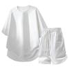 Purple Teen Summer Casual Loose Fit Short Sleeve and Shorts Set