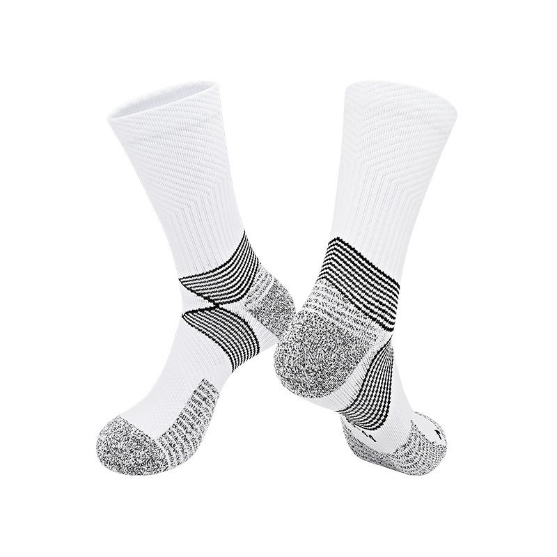 

Summer Football Training Socks Non-Slip Medium Tube Socks Wear-Resistant Cushioning Sports Socks Towel Bottom Breathable Football Socks Msize(34-38shoesize)