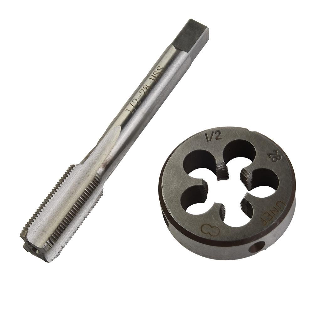 1/2x28 Gewindebohrer + Schneideisen TPI UNEF Rechtsgewinde 1/2" 28 TPI (Gewinde pro Zoll) A F.