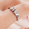 Huitan Fancy Mom Shaped Women Ring Copper Color Inlaid Bright CZ Romantic Mother's Day Elegant Accessories for Mom Zircon Gift