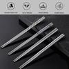 Korean Style Stainless Steel Chopsticks - High Temperature Resistant, Ideal for Home, Restaurant, and Hotel Use