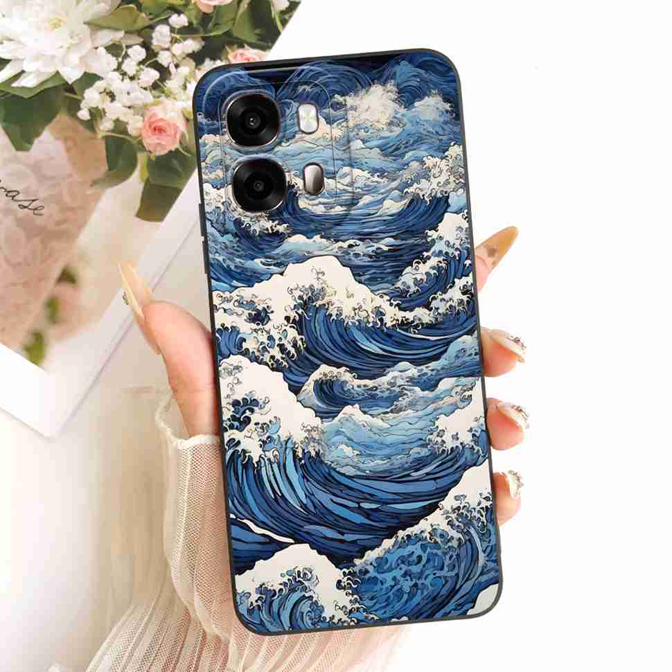 For Oppo A6s 5G CPH2789 Case Fashion Painted Flower Cat Silicone Back Cover For Oppo A 6s A6S 5G 6.75" Bumper Phone Cases Fundas