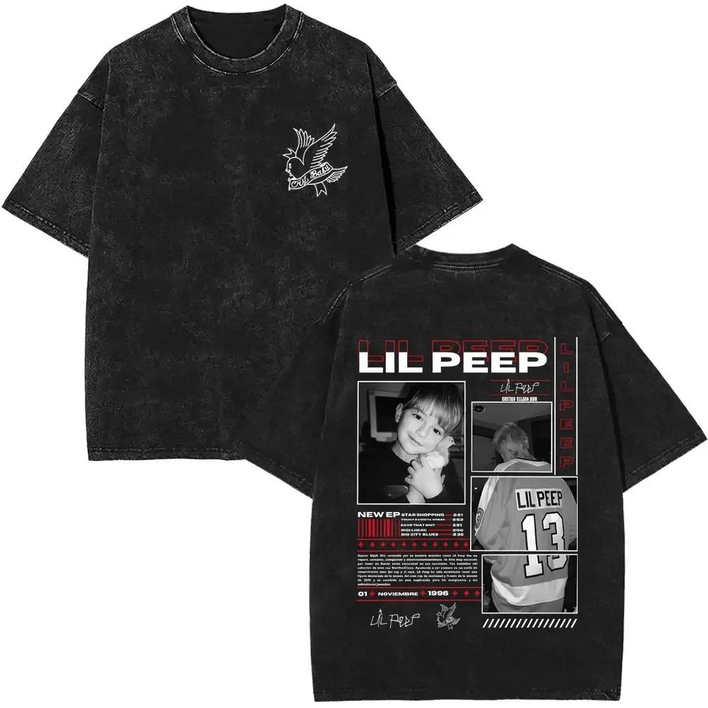 

2026 Весна літо Мода Вінтаж Репер Lil Peep Crybaby Альбом Графічна футболка Чоловіки Жінки Хіп-хоп Мода Поп-музика Вуличний одяг XXXL
