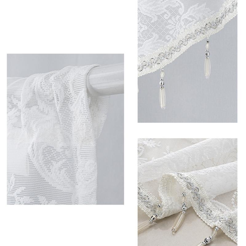 Lace Sheer Curtains Quick Installation Set Sunlight Control Multipurpose Interior Designs Window Covering Set
