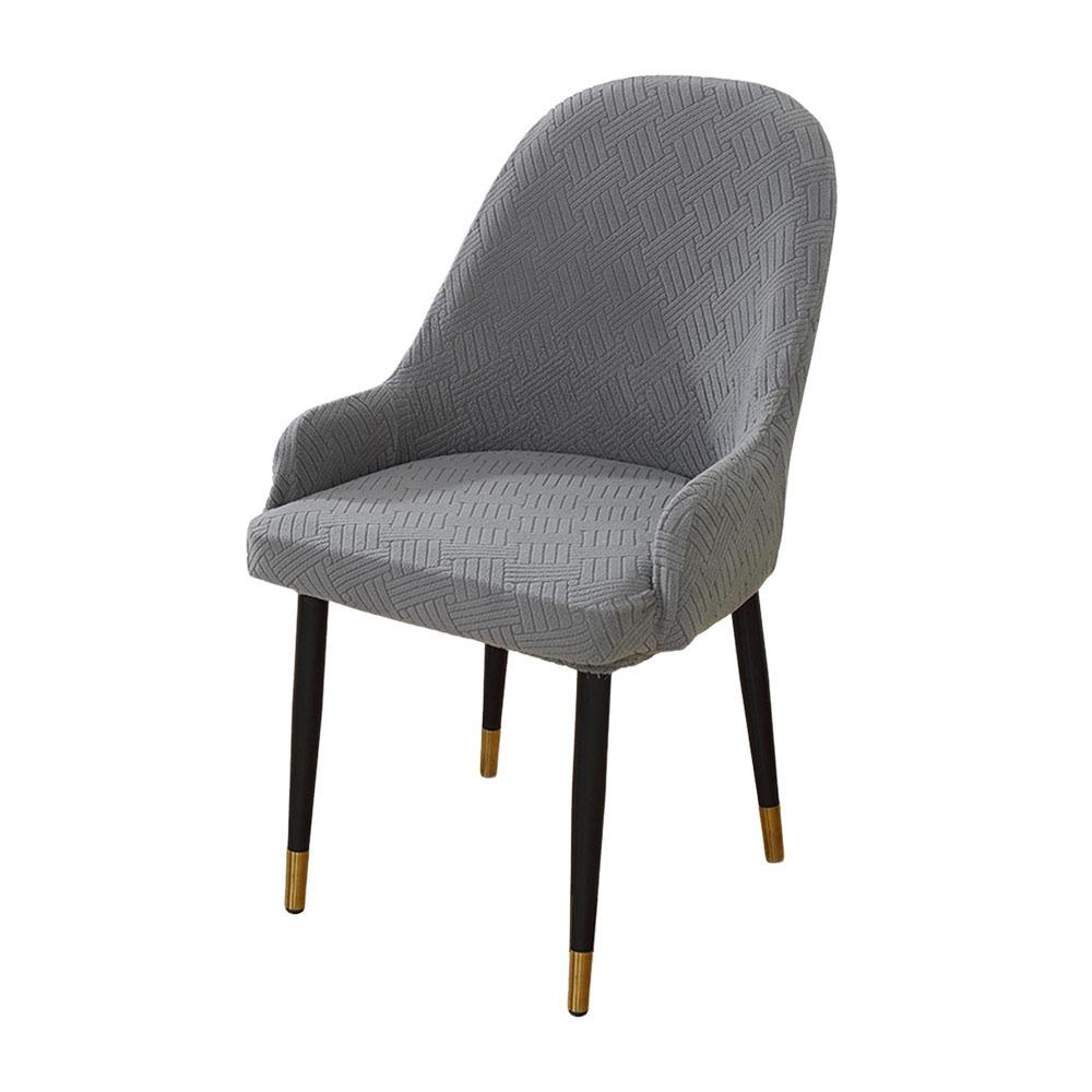 Curved Dining Chair Cover High-elastic Backrest Protector Stool Slipcover  for Home Decoration