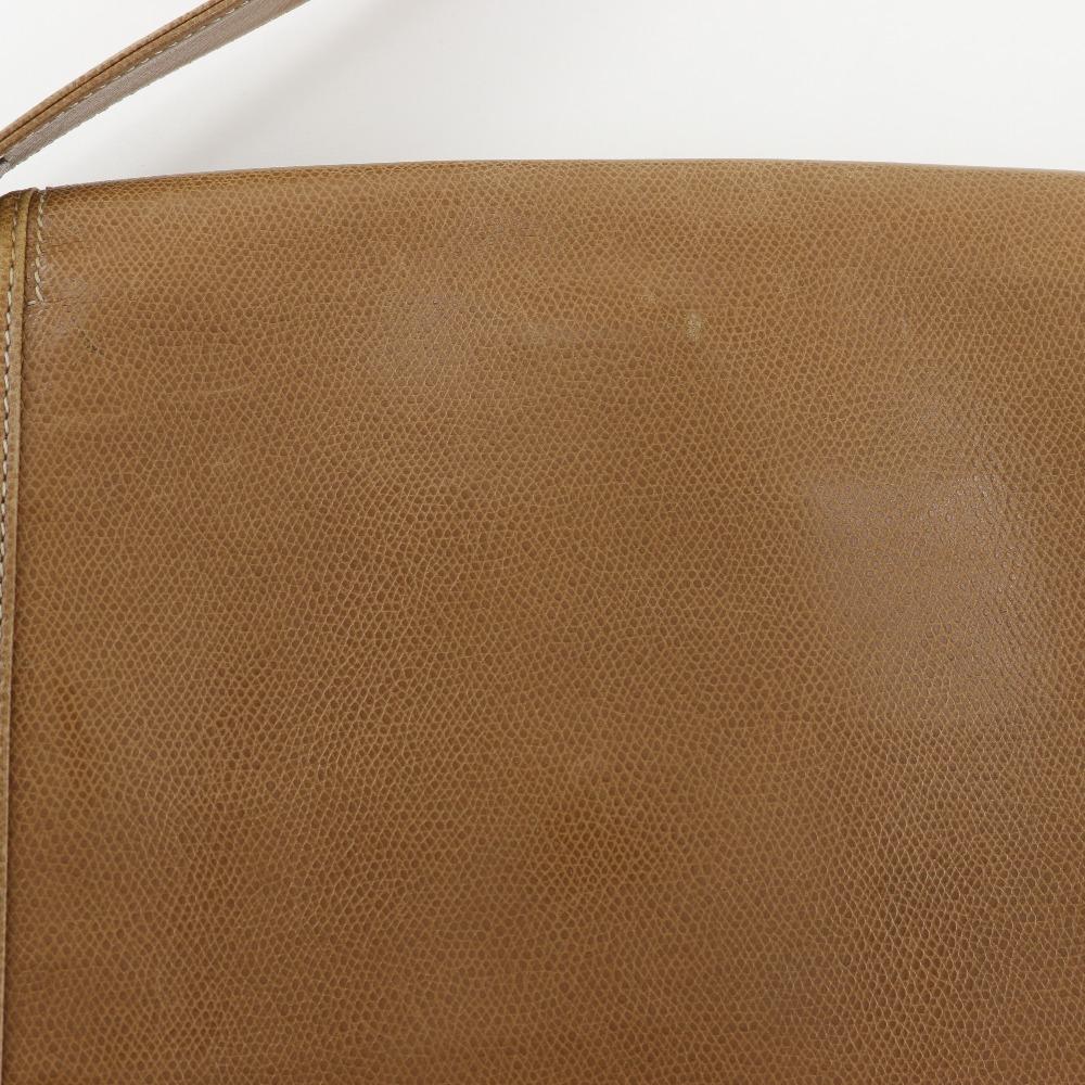 Loewe Anagram Shoulder Bag Brown Calfskin Women Used