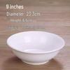 Microwave-Safe White Ceramic Serving Bowl