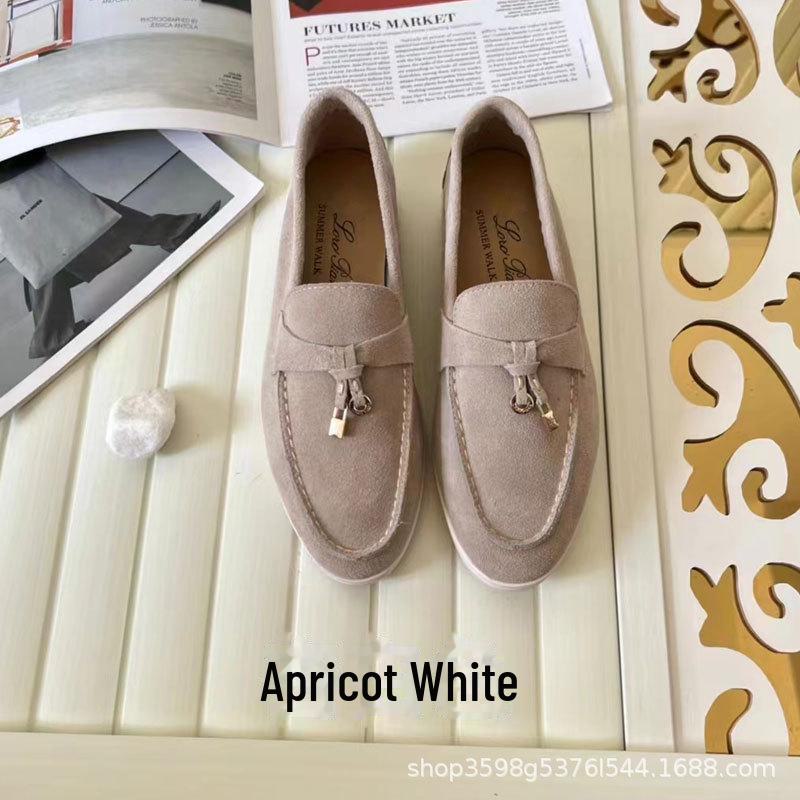 

Женские лоферы слипоны с кисточками и пряжкой в британском стиле 2024 - Удобные, универсальные, на мягкой подошве Size 37 белый/бежевый