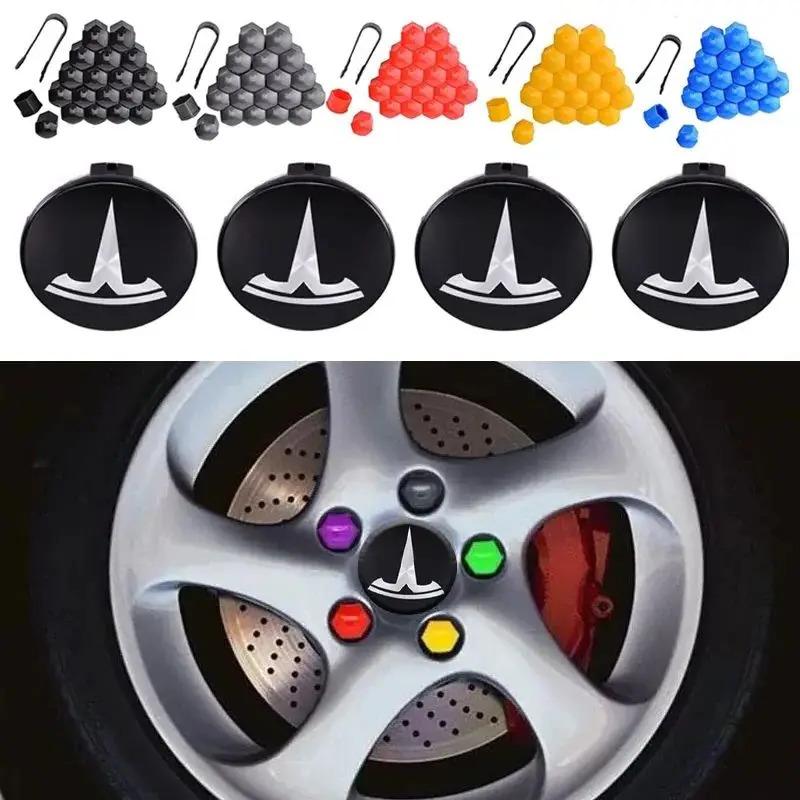 56mm Center Hub Caps for Tesla Model 3 Y S X Car Wheel Valve Cap Tire Lug Nut Protective Cover Exterior Decoration 25pcs / 29pcs