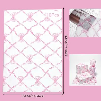 10PC Colorful Packaging Paper Valentine's Day Semi-Transparent Thin Paper Gift Bags Filler 50x35cm