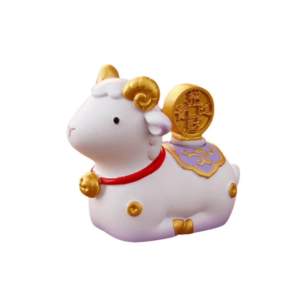 Year of the Sheep Zodiac Sheep Mascot Cute Creative Table Decor Festival Desktop Figurine Tabletop