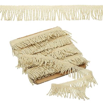 PATIKIL Light Gold Fringe Trim, 11 Yards X 55mm, Curtain Tassel Fabric Trim for Curtains, Sofas, Clothing, DIY Decorative Sewing