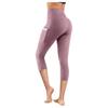 Leggings da yoga e fitness da donna, tasche laterali a vita alta, pantaloni attillati da donna per sport all'aria aperta