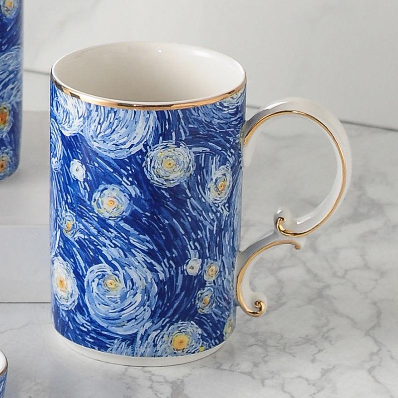 European Ceramic Blue Bathroom Five-piece Set Gold Border Gargle Cup Shampoo Bottle Soap Dish Wedding Gift Bathroom Accessories