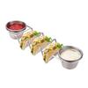 Taco Stand Stainless Steel 3 Grid V Shaped Glossy Taco Holder Rack for Kitchen Home with Double