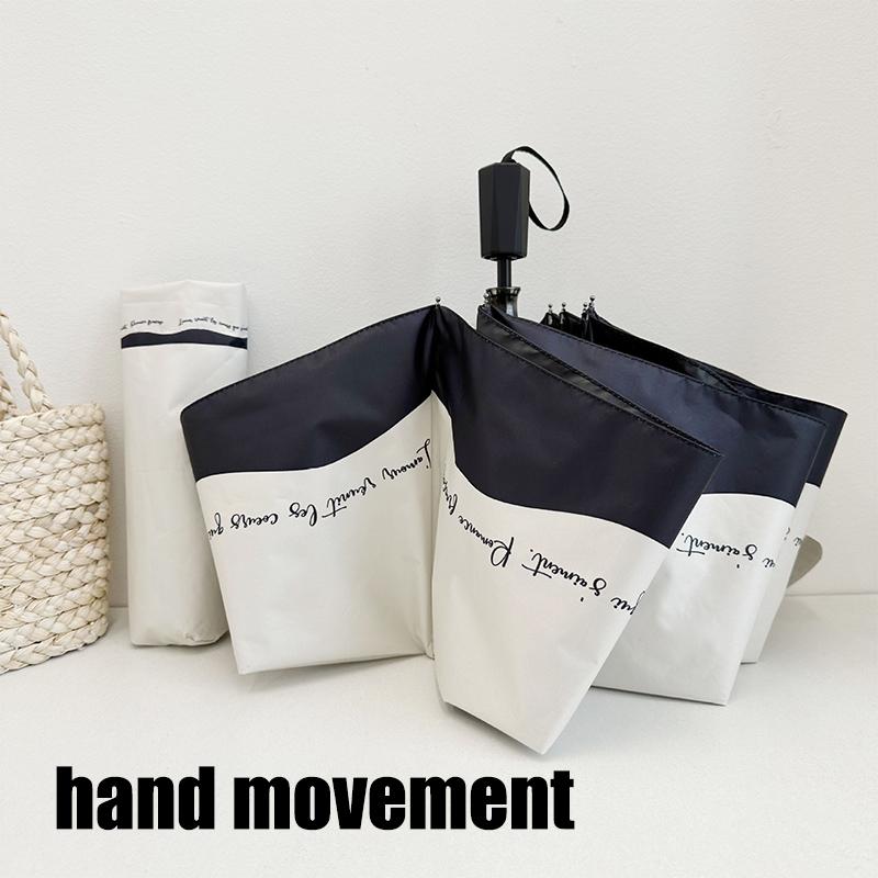 

Романтический французский зонт Автоматический Солнцезащитный и Дождестойкий Двойного назначения Черно-белый Сшитый УФ-стойкий Солнцезащитный зонт 8K