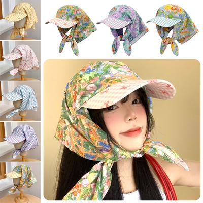 Sweet Loli Headscarf Hat French Retro Peaked Cap Versatile Baseball Cap  Outdoor Seaside Vacation