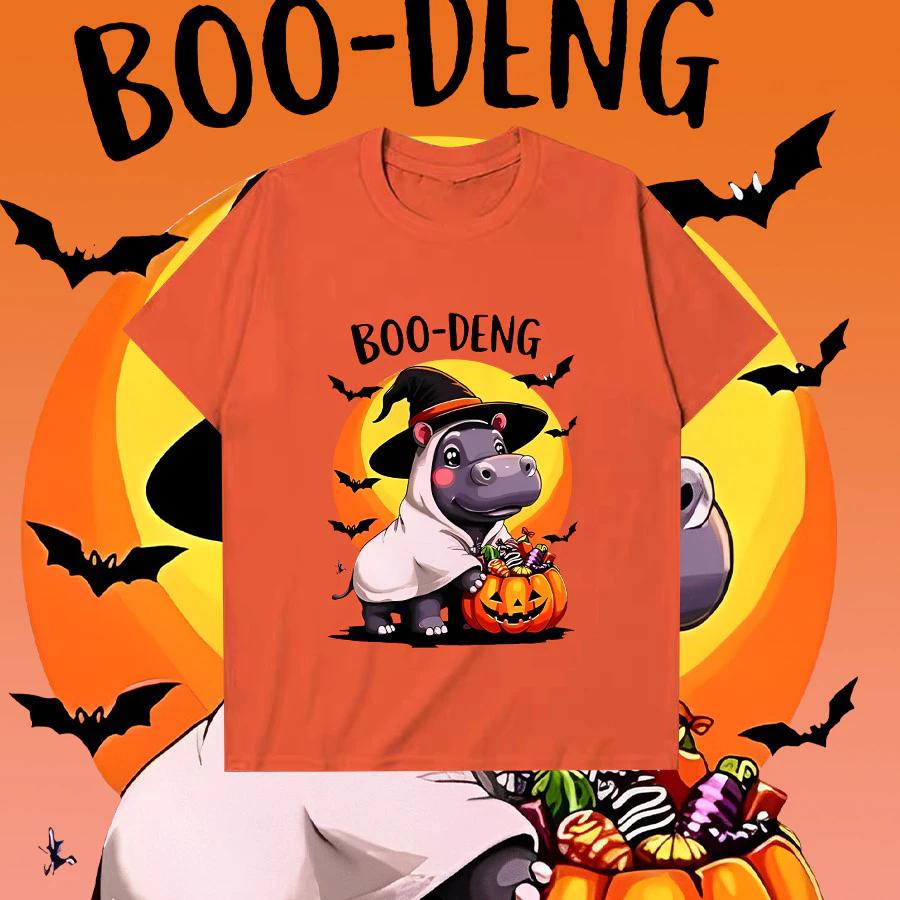 Футболка с принтом крошечного бегемота Moo Deng Tiny Baby Hippo Star Thailand Cute Pygmy — фото 6