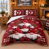 Christmas 3Pcs Bedding Set 1 Bed Sheet 2 Pillowcases Printed Bedroom Bedding Holiday Gift