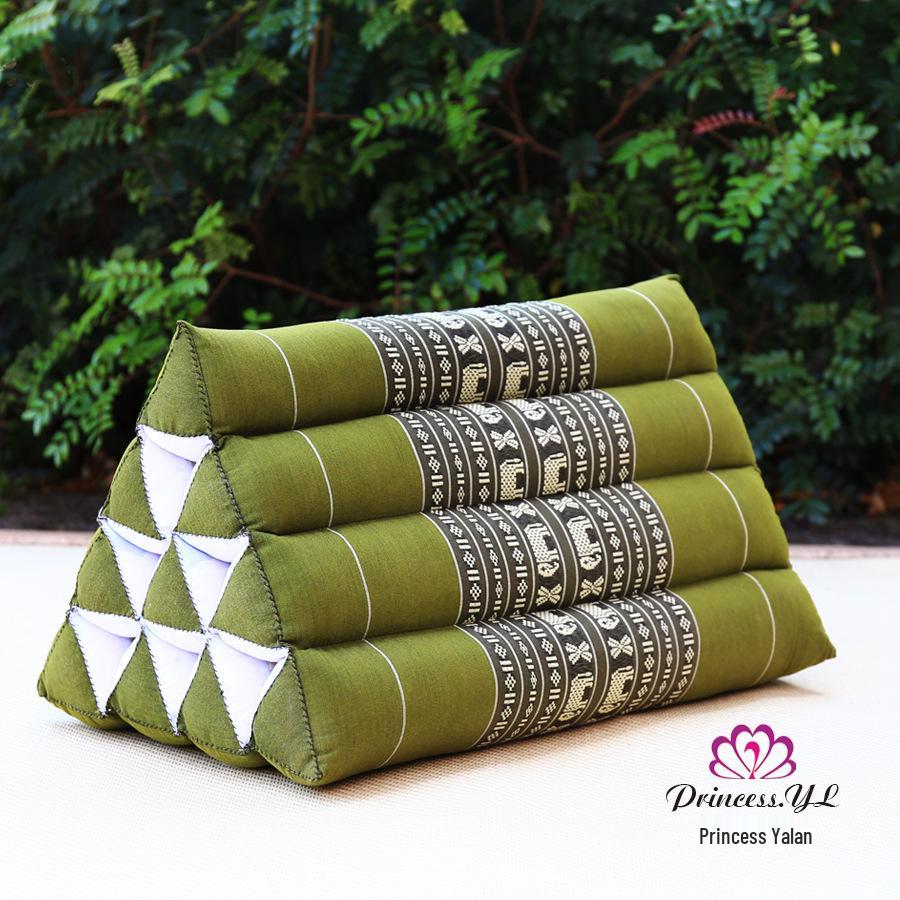 Thailand Triangle Tatami Cushion: Kapok Lumbar Pillow & Sofa Back Support.