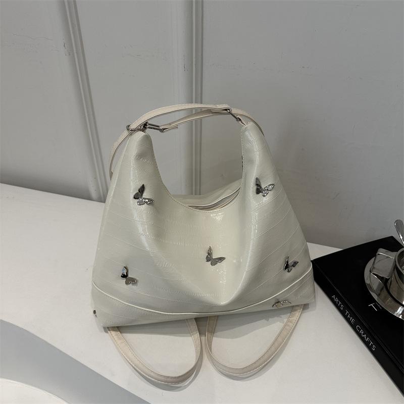 

Ретро-сумка-тоут для женщин, новый модный рюкзак, нишевая текстурированная сумка через плечо со стразами, модная