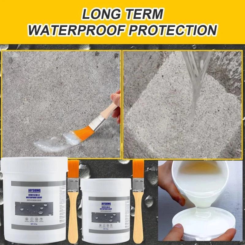Waterproof Coating Sealant Agent Transparent Invisible Paste Glue With Brush Adhesive Repair Home Roof Bathroom 30/100/300g