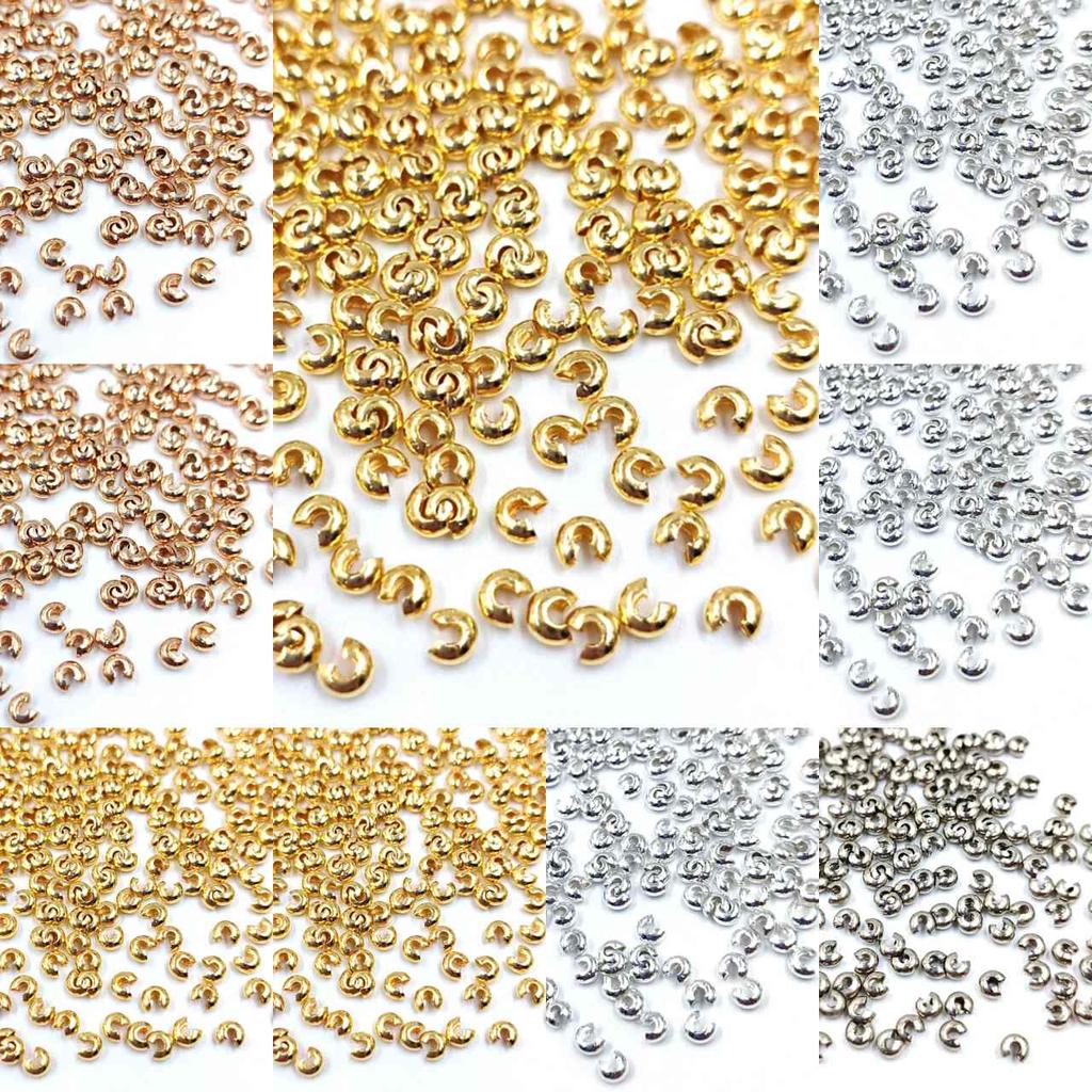 DIY Material Bag Clasp Crescent Clasp C Clasp Bracelet Positioning Bead Accessories Half Moon End Clasp Handmade 3/4/5mm Gold Sliver