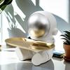 Astronaut Piggy Bank Resin Astronaut Ornament Space-themed Astronaut Key Holder Snack Tray for Office Bedroom Decor for Storage
