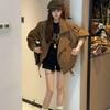 2025 Chic Short Suede Jacket: Women's Stylish Lightweight Outerwear for Early Autumn and Spring.
