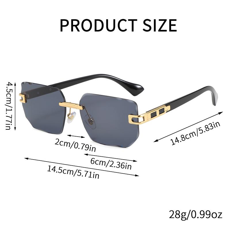 New Fashion Classic Rimless Sunglasses Cool Men Vintage Brand Design Metal Sun Glasses Women Shades UV400 Fishing Eyeglasses
