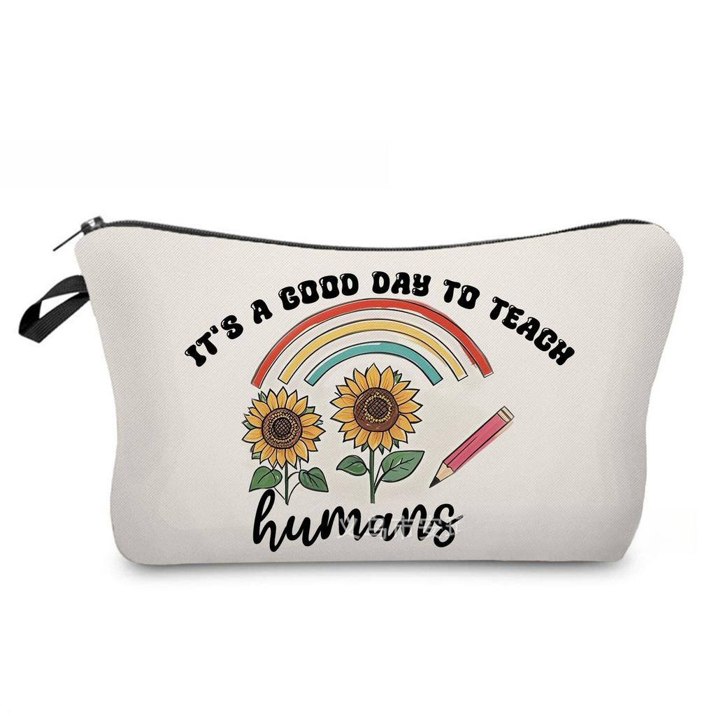 Women Teachers' Day Print Cosmetic Bag Toiletries Organize Travel Storage Case 6887